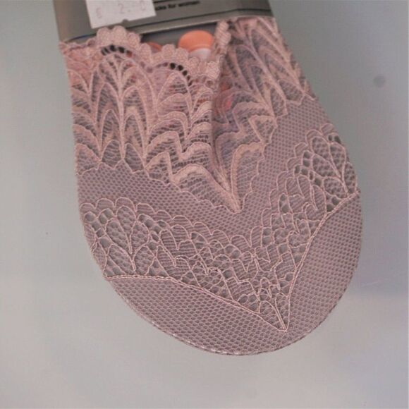 REHE Invisible Socks Laced Women Fashion No Slip Silicon Grip 2 Pairs - Picture 5 of 11